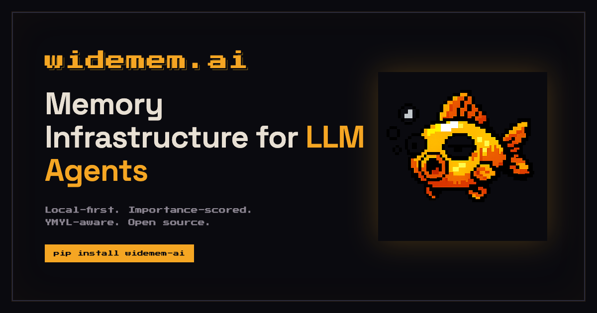 widemem: The memory layer for LLM agents